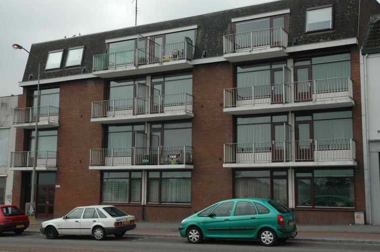 Vooraanzicht van het appartementen complex